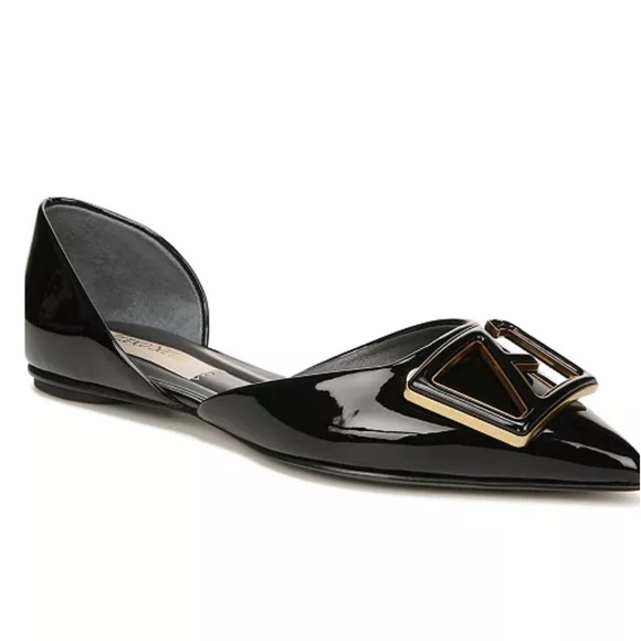 Franco Sarto Shoes - Franco Sarto Women's Hadley Black Patent Pointed Toe Flats Slip Ons size 9.5
